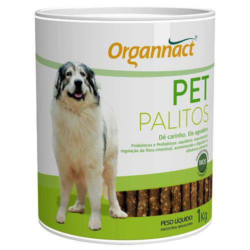 Suplemento Organnact Cães Pet Palitos Lata - 1kilo