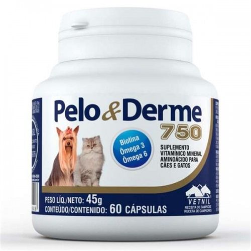 Suplemento Pelo & Derme 750 com 60 Comprimidos