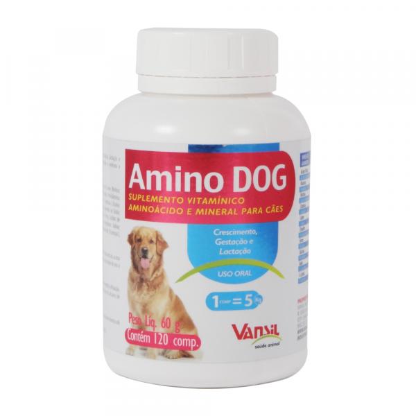 Suplemento Vitamínico Amino Dog 60g Vansil C/ 120 Comprimido