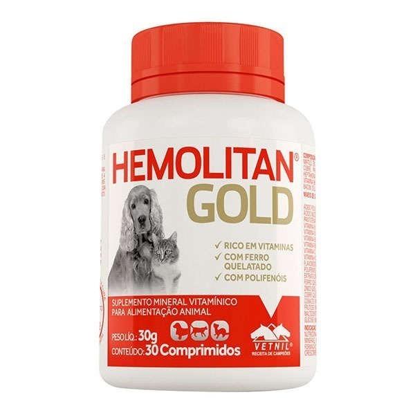Suplemento Vitamínico Hemolitan Gold 30cps - Vetnil