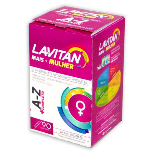 Suplemento Vitamínico Lavitan A-z Mais Mulher - 90 Comprimidos