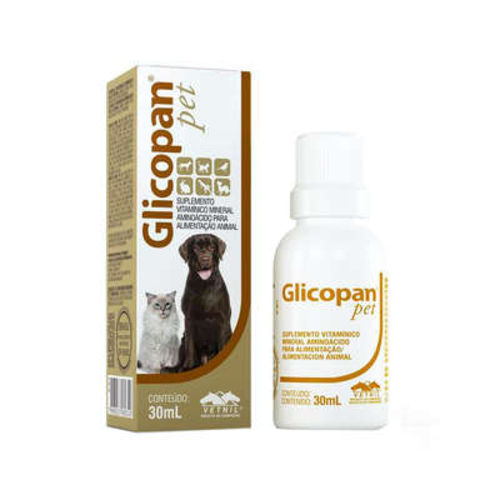 Suplemento Vitamínico Vetnil Glicopan Pet em Gotas - 30 Ml