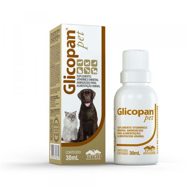 Suplemento Vitamínico Vetnil Glicopan Pet em Gotas 30ml