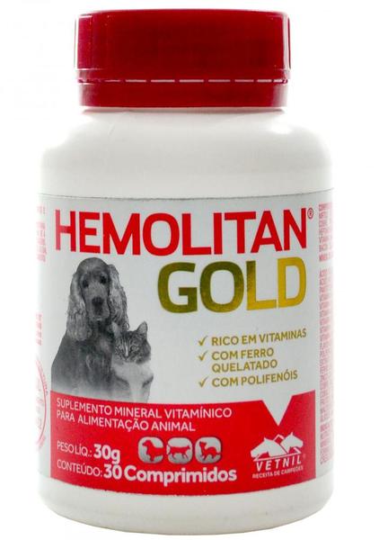 Suplemento Vitamínico Vetnil Hemolitan Pet para Cães e Gatos