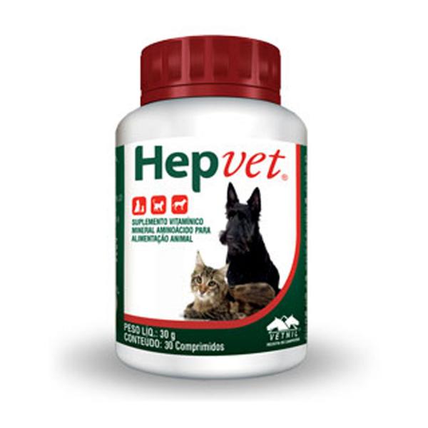 Suplemento Vitamínico Vetnil Hepvet - 30 Comprimidos