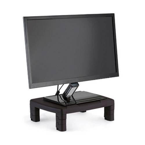 Suporte Base para Monitor e Notebook Ajustável Preto Preto Único