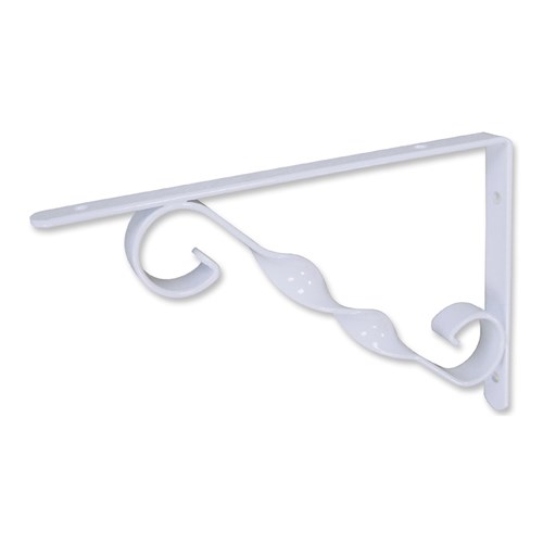 Suporte de Aço 24X15cm para Prateleira de 25Cm Branco Decorado Bemfixa 6196