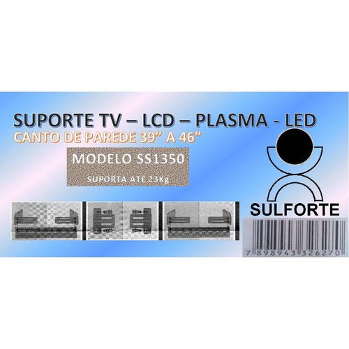 Suporte de Tv Lcd Plasma Led Universal 39" a 46" Ss1350 Sulforte