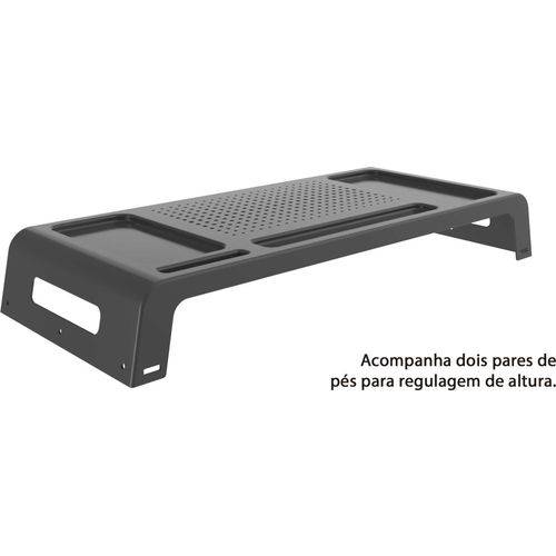 Suporte para Monitor Prime com Divisões Preto Waleu