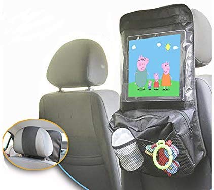 Suporte Tablet para Carro com Bolsa Porta Objetos
