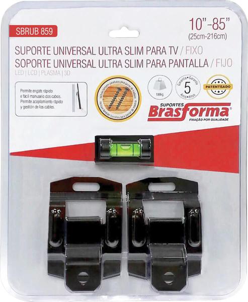 Suporte Universal ULTRA SLIM para TV/FIXO 10" a 85" - SBRUB859 - Brasforma