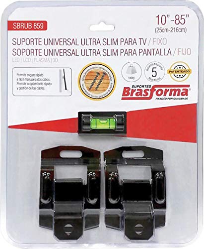 Suporte Universal Ultra Slim para TV/Fixo - SBRUB859, Brasforma, 25853, 10" a 85"