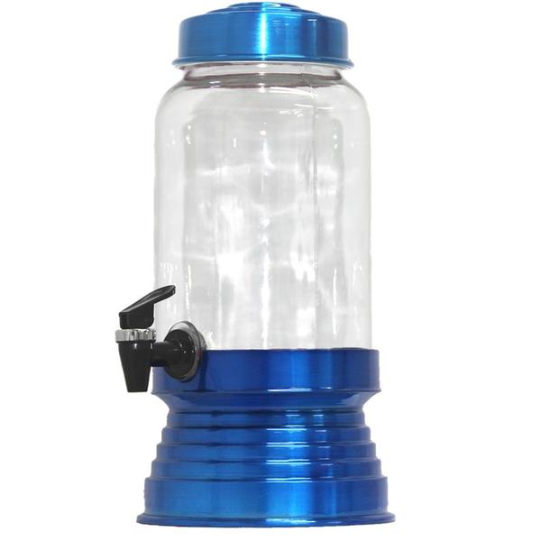 Suqueira de Vidro com Dispenser 3250ml - Azul Verniz - G.r.