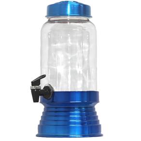 Suqueira de Vidro com Dispenser 3250ml - Azul Verniz