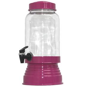 Suqueira de Vidro com Dispenser 3250ml - Pink
