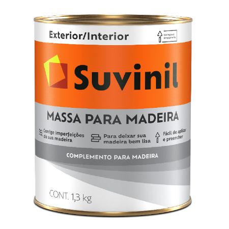 Suvinil Massa a Oleo para Madeira 1,3 Kg. 1,3 Kg