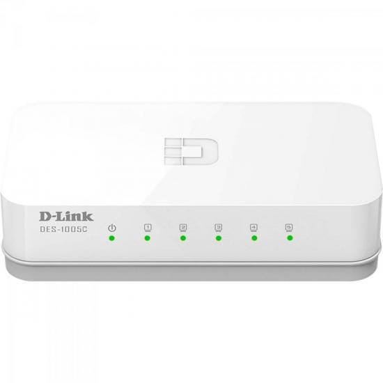 Switch 5 Portas 100Mbps DES-1005C Fast Branco D-LINK