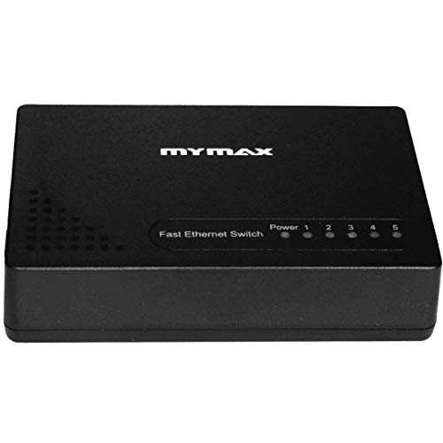 Switch 5 Portas Fast 10/100 Mbps Preto Bivolt Mswi/S1005d-Bk Mymax