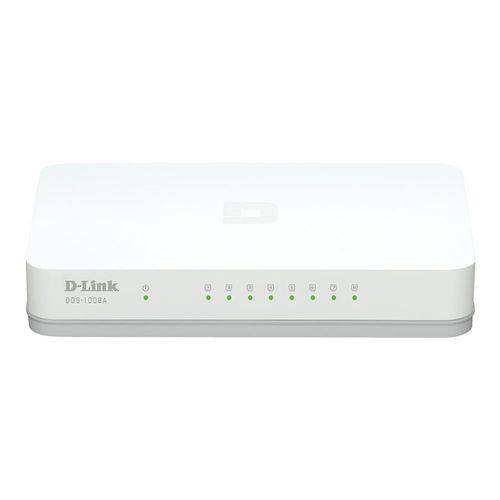 Switch 8 Portas D-link Dgs-1008a Gigabit 10 100 1000 Mbps