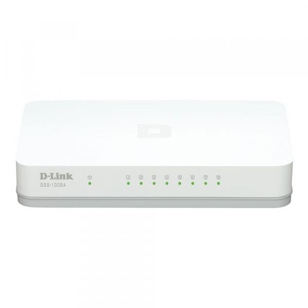 Switch 8 Portas D-Link DGS-1008A Gigabit 10 100 1000 Mbps