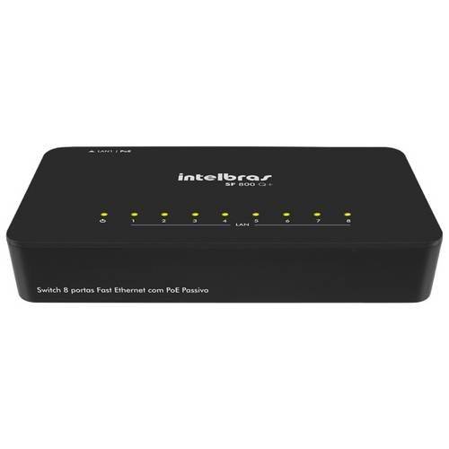 Switch 8 Portas Fast Ethernet 10/100 Mbps Sf800q Intelbras