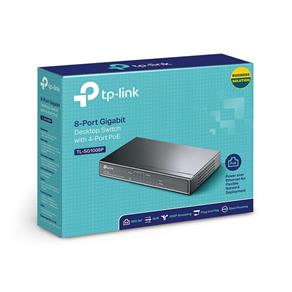 Switch 8 Portas - Gigabit - PoE - TP-Link - Preto - TL-SG1008P Rev3.0 TP-LINK