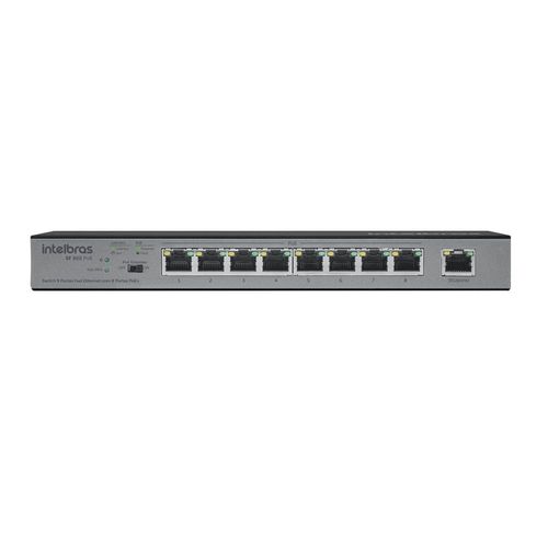 Switch 9 Portas Intelbras Fast Ethernet 8 Portas Poe Sf 900