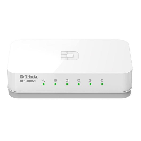 Switch DES-1005C 5 Portas, Fast-Ethernet 10/100 Mbps, Plug And Play - D-Link