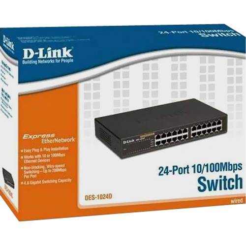 Tamanhos, Medidas e Dimensões do produto Switch DES-1024D P/ Rack ou Mesa 24 Portas 10/100 - D-link