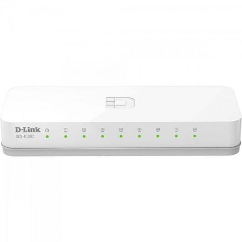 Switch Fast 8 Portas 100mbps Des-1008c Branco D-link