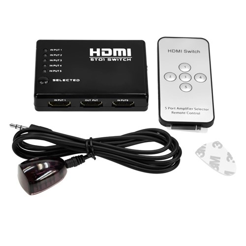 Switch Hdmi 5 Portas 5T01 com Controle Remoto