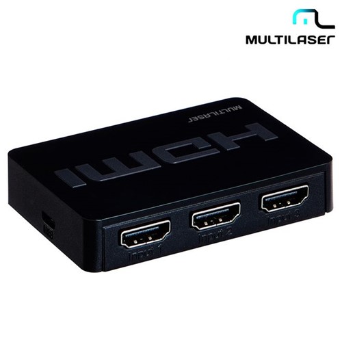 Tudo sobre 'Switch HDMI 3 em 1 com Controle Remoto WI290 - Multilaser'