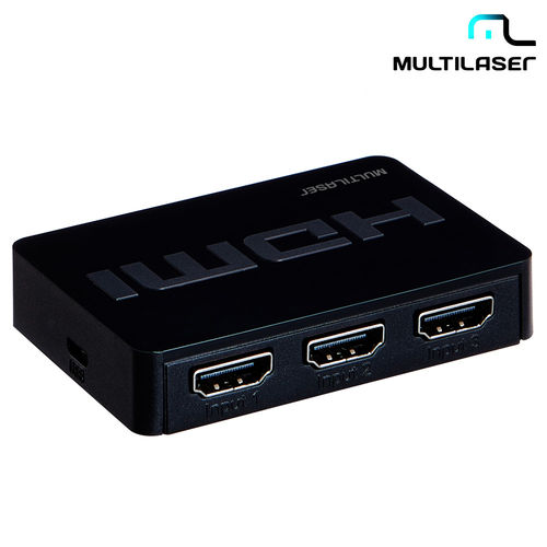 Switch Hdmi 3 em 1 com Controle Remoto Wi290 - Multilaser