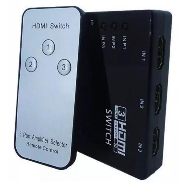 Switch HDMI 3 Portas com Controle Kp KP-3464