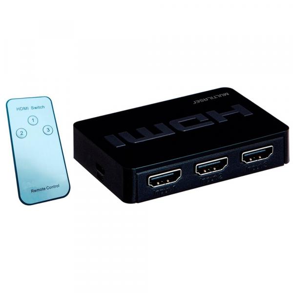 Switch HDMI 3Portas com Controle Multilaser - WI290