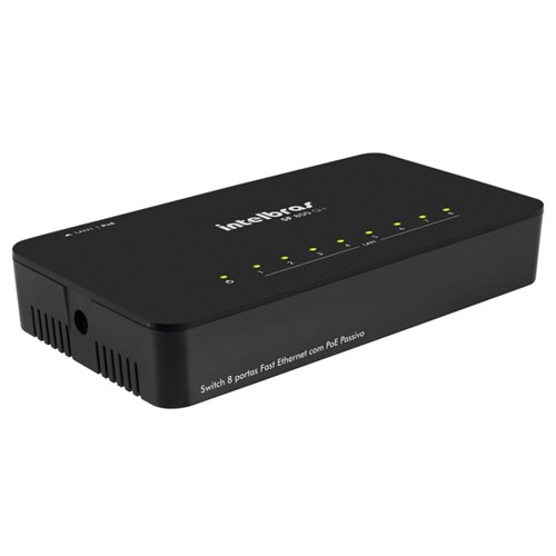 Switch Intelbras Sf800q+ - Fast Ethernet 8 Portas 10/100Mbps