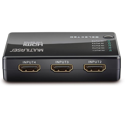 Switch Multilaser Hdmi 5X1 Wi346 com Controle Remoto