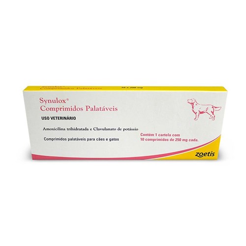 Synulox Zoetis 250mg - 10 Comprimidos