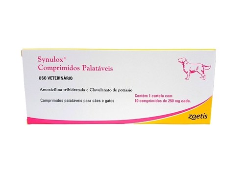 Synulox Zoetis 250Mg 10 Comprimidos