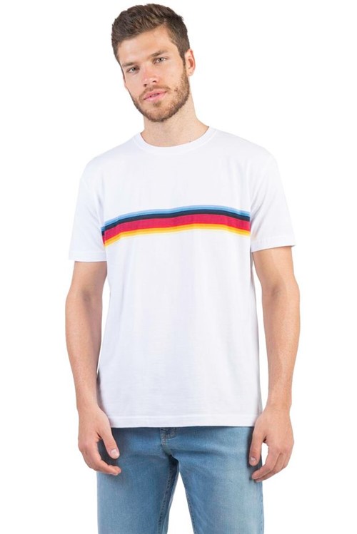 T-Shirt Listrada Branco BRANCO/P