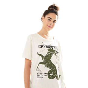 T-Shirt Silk Capricornio Off White - M