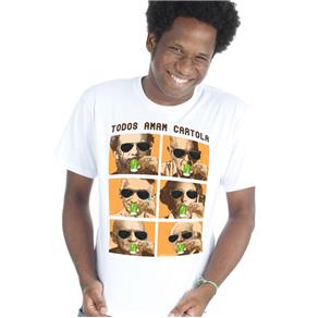 T-Shirt Todos Amam Cartola - BRANCO - G