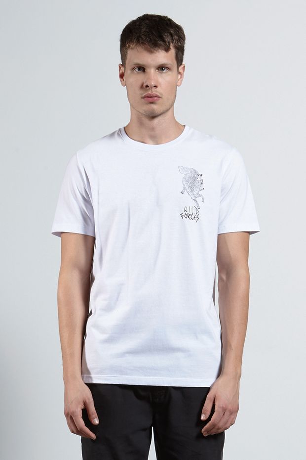 T-shirt Wild Forces Branco P