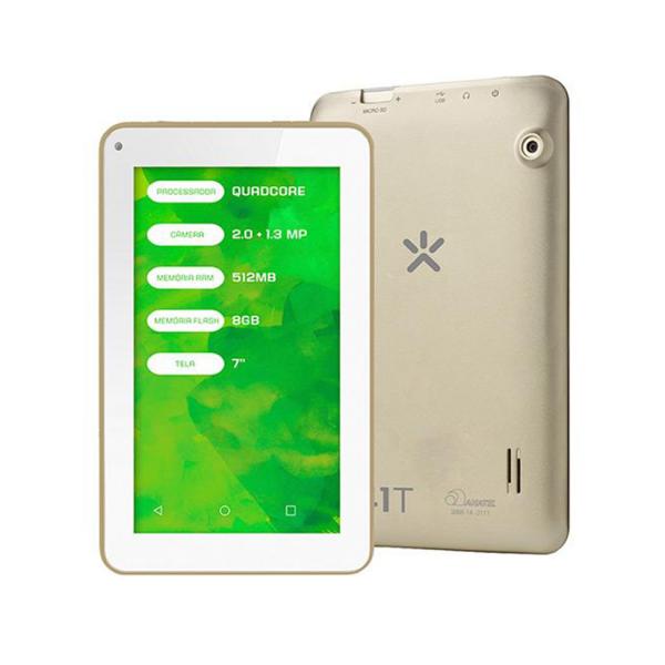 Tablet 41T Quadcore Dual Câmera Tela 7" Android 4.4 NB250 Dourado - Mirage
