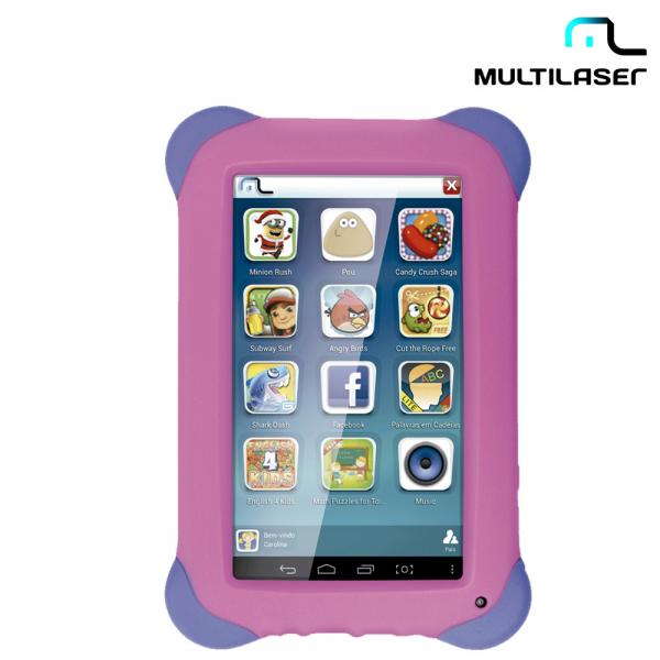 Tablet 7" Android 4.4 Quad Core Kid Pad Rosa NB195 - Multilaser