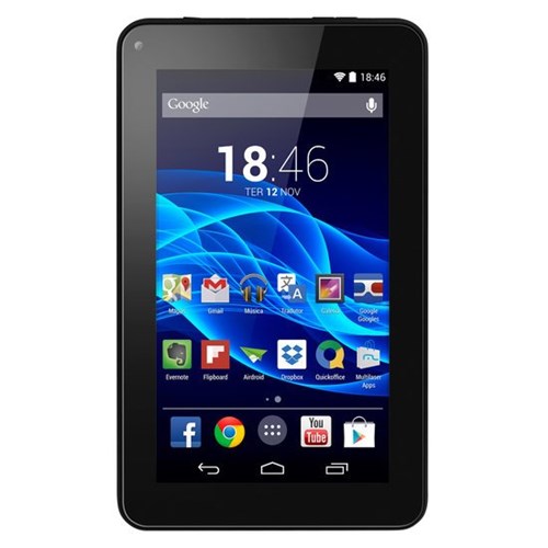 Tablet 7'' Multilaser M7S Preto, Quad Core, Dual Câmera, Wi-Fi, 8GB