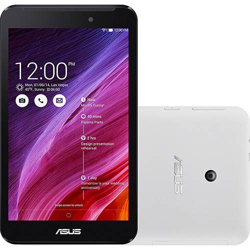 Tablet Asus Fonepad 7 8GB Wi Fi 3G Tela 7" Android 4.4 Processador Intel Atom Dual Core - Branco