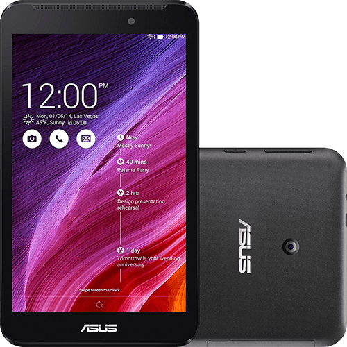 Tablet Asus Fonepad 7 8GB Wi Fi 3G Tela 7" Android 4.4 Processador Intel Atom Dual Core - Preto