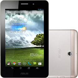 Tablet Asus Fonepad com Intel Atom e Android 4.1 Tela de 7 " Wi-Fi e 3G Memória de 16GB Dourado