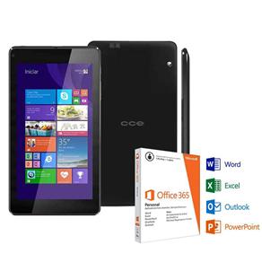 Tablet CCE TF74W com Tela 7", 16GB, Câm. 2MP, Wi-Fi, Windows 8.1, Processador Intel + 1 Ano de Office 365 Personal e 1000 Giga no OneDrive